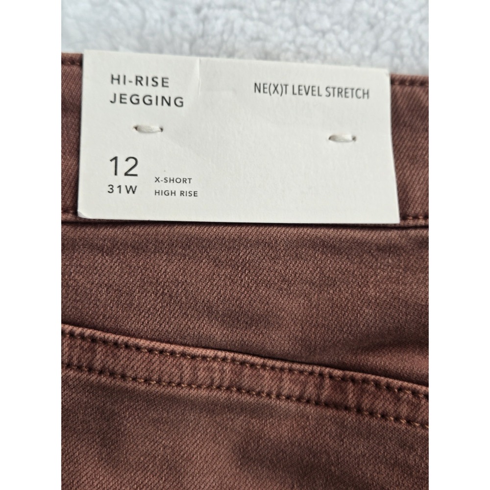 American Eagle Women Jeans NWT Size 12 X Short Rust Brown Grunge Next Level Strc - Picture 4 of 10